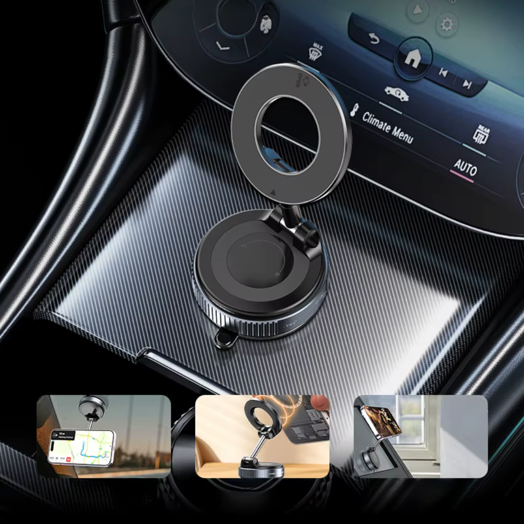 強力マグネットスマホスタンド｜360度回転＆強力マグネットで安定固定