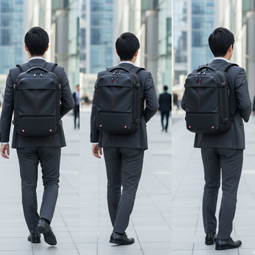 真空圧縮バックパック｜17インチPC対応、TSAロック、拡張＋圧縮で大容量