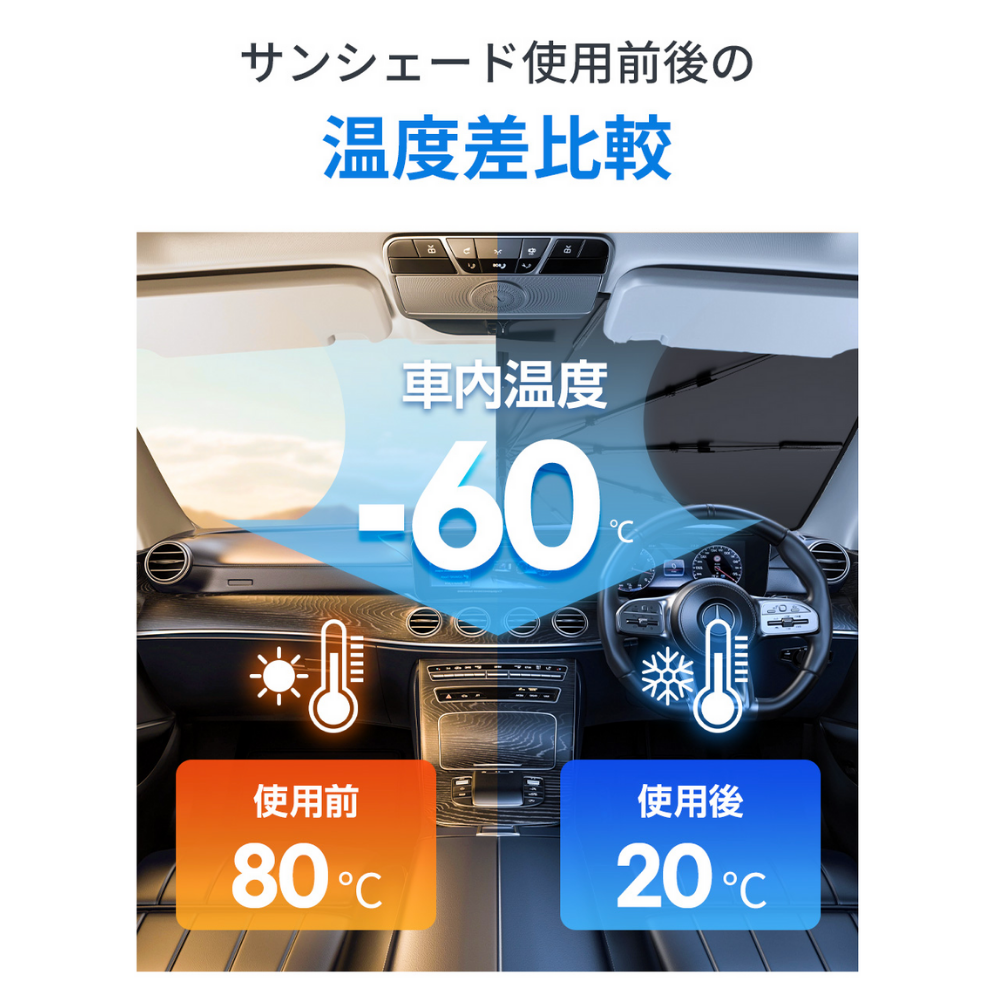 傘型サンシェード｜1秒で取り付け！引っ張るだけで簡単設置 高性能サンシェード